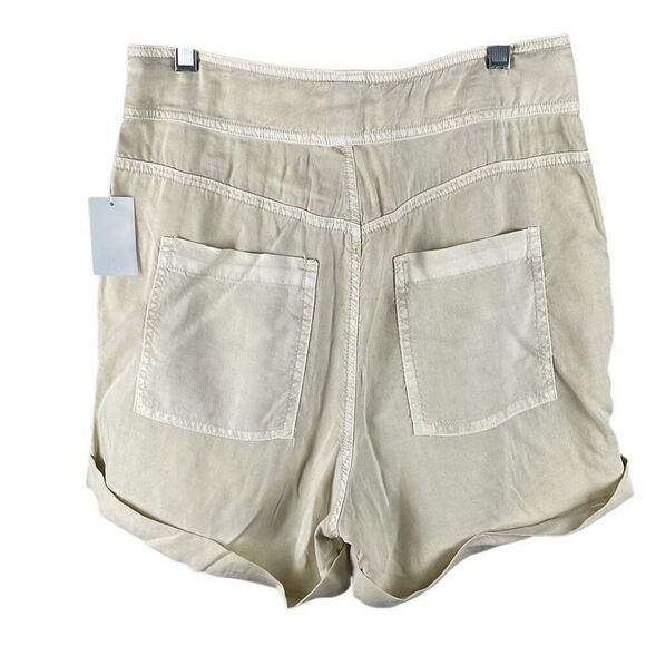 NEW Cloth & Stone Belted Tencel Shorts Tan 27 - Picture 2 of 10